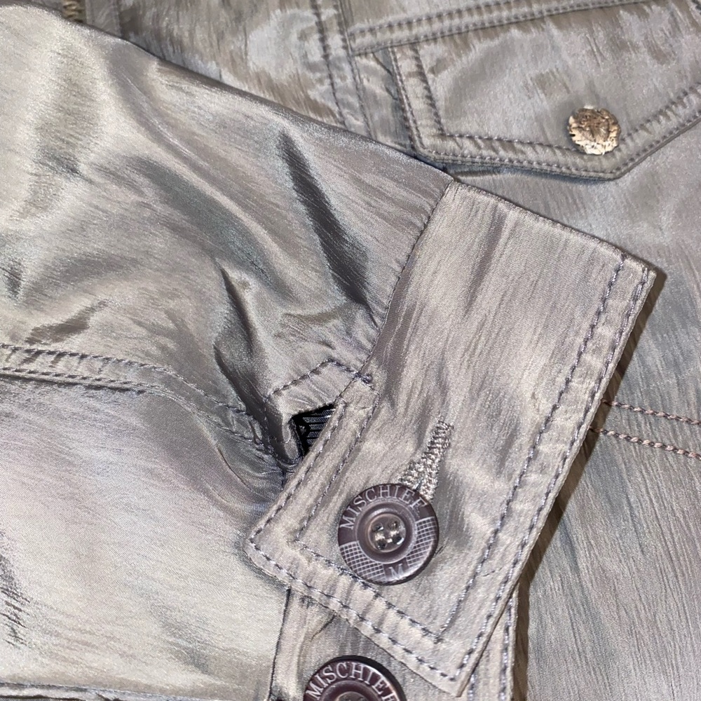 Mischief Authentic Gray Lightweight Short Jacket … - image 3